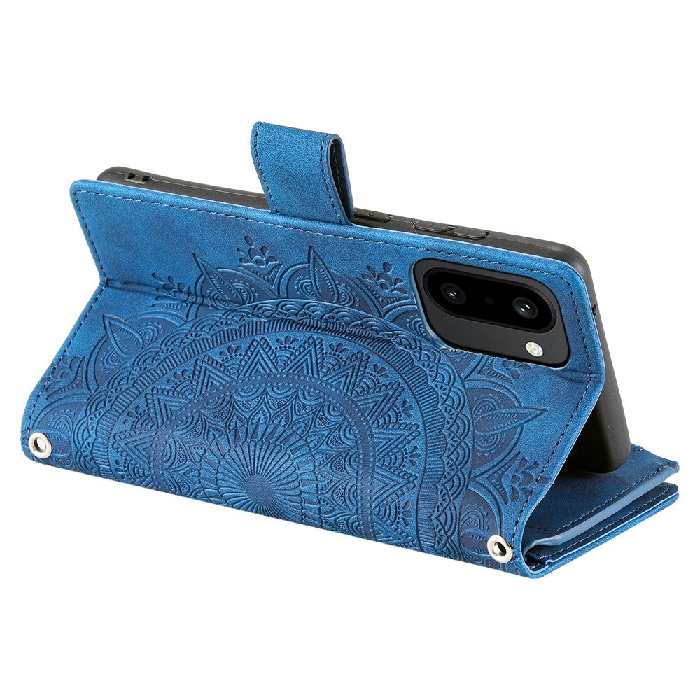 OnePlus 15R 5G Plånboksfodral Mandala Blommönster PU-läder mobilskal med Handledsrem