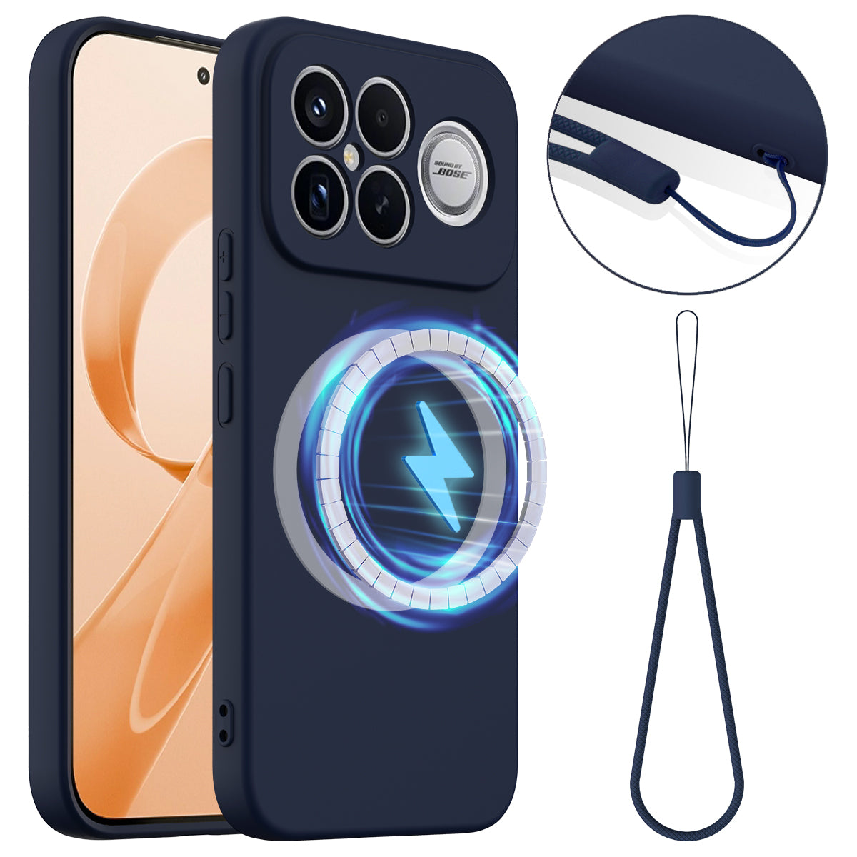 For Xiaomi Poco F8 Ultra / Xiaomi Redmi K90 Pro Max 5G Magnetic Case Anti-Drop Liquid Silicone Phone Cover