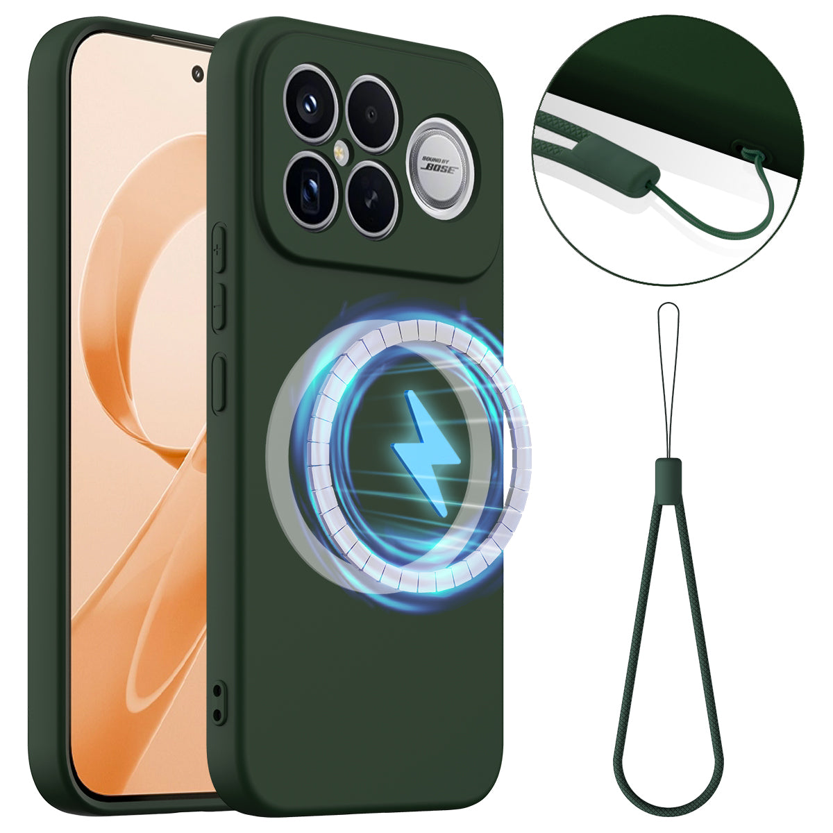 For Xiaomi Poco F8 Ultra / Xiaomi Redmi K90 Pro Max 5G Magnetic Case Anti-Drop Liquid Silicone Phone Cover