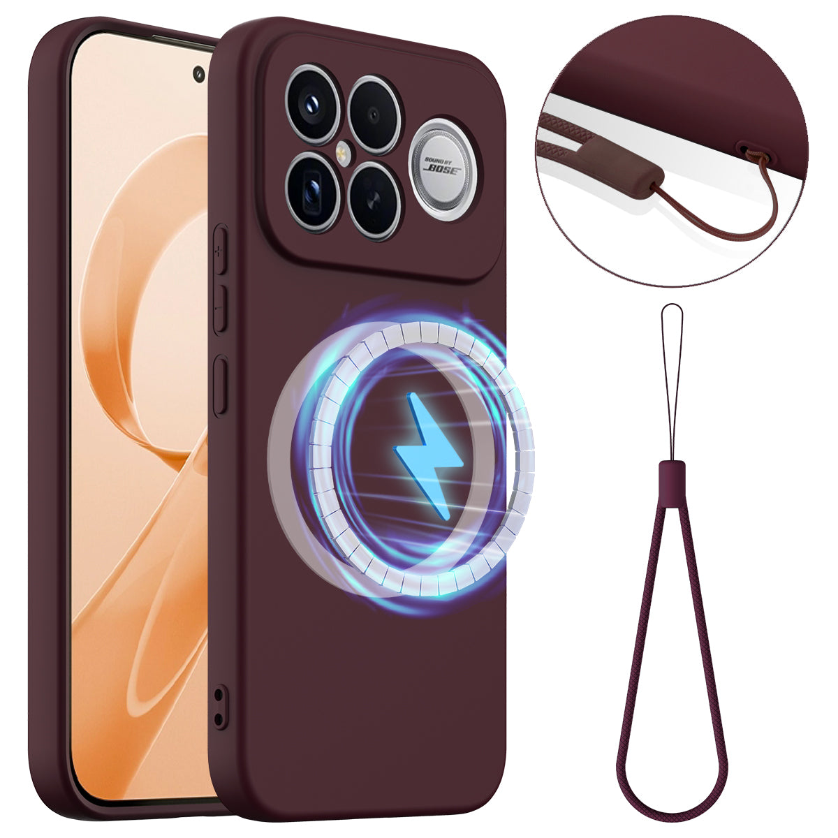 For Xiaomi Poco F8 Ultra / Xiaomi Redmi K90 Pro Max 5G Magnetic Case Anti-Drop Liquid Silicone Phone Cover
