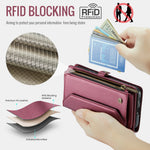 CASEME For Samsung Galaxy S26 Leather Case  C36 Zipper 10 Card Slots Phone Cover with Straps