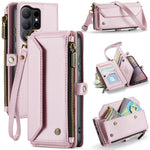 CASEME For Samsung Galaxy S26 Ultra Leather Case C36 Zipper 10 Card Slots Phone Cover with Straps