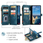 CASEME For Samsung Galaxy S26 Ultra Phone Cases with Strap  C30 Zipper Multiple Card Holder PU Leather Cover
