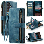 CASEME For Samsung Galaxy S26+ Phone Cases with Strap C30 Zipper Multiple Card Holder PU Leather Cover