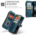 CASEME For Samsung Galaxy S26+ Phone Cases with Strap C30 Zipper Multiple Card Holder PU Leather Cover