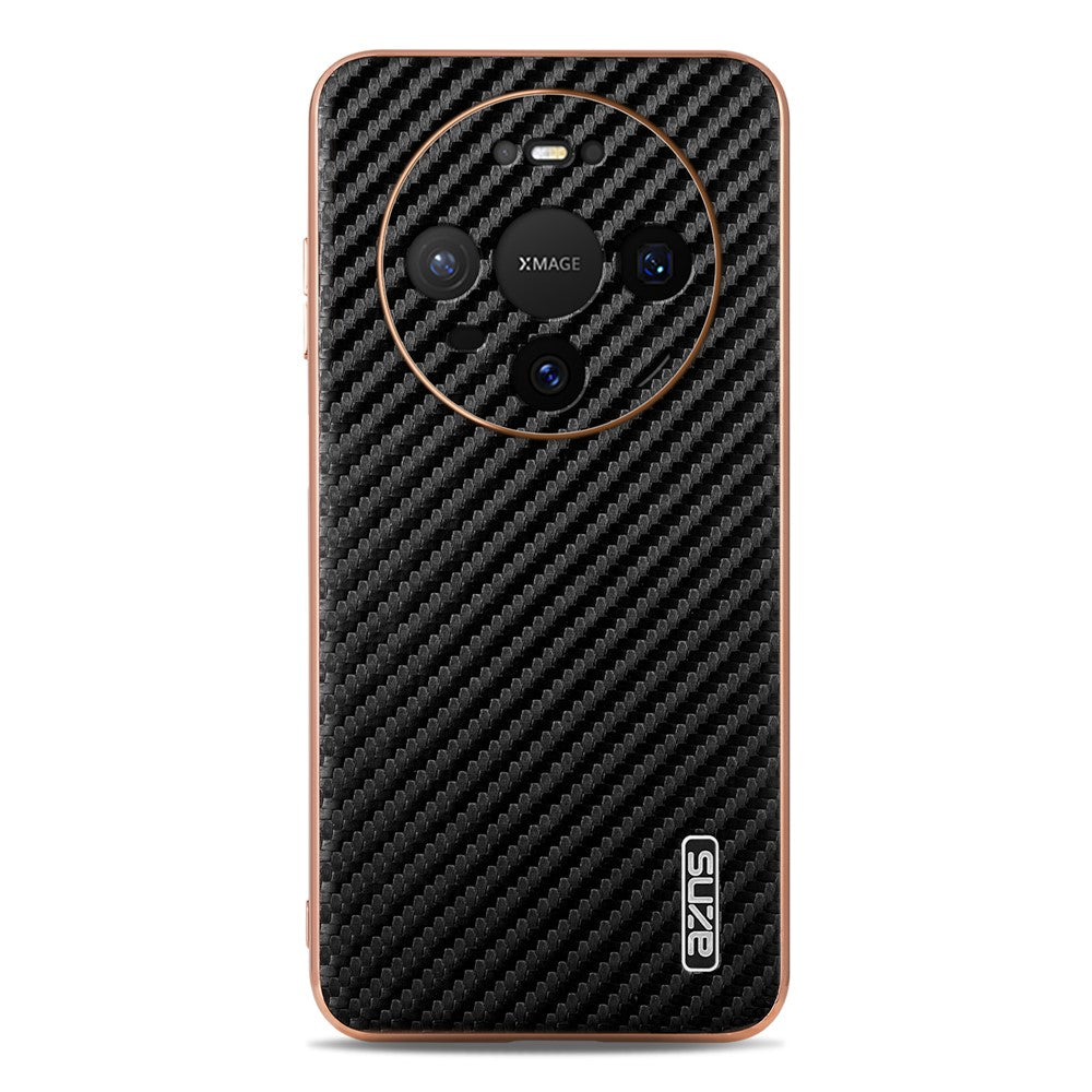 AZNS mobilskal till Huawei Mate 80 Pro / Mate 80 Galvaniserad Kolfiberstruktur PU + TPU mobilskal