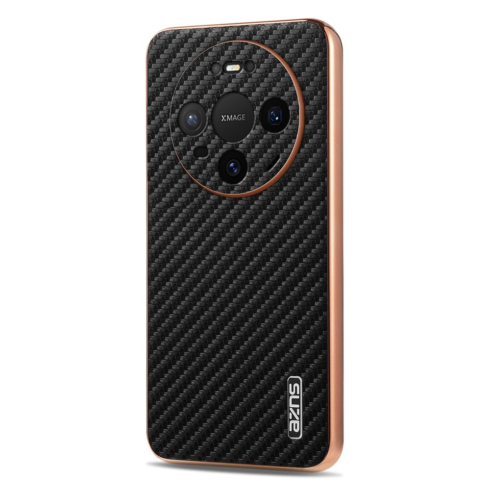 AZNS mobilskal till Huawei Mate 80 Pro / Mate 80 Galvaniserad Kolfiberstruktur PU + TPU mobilskal