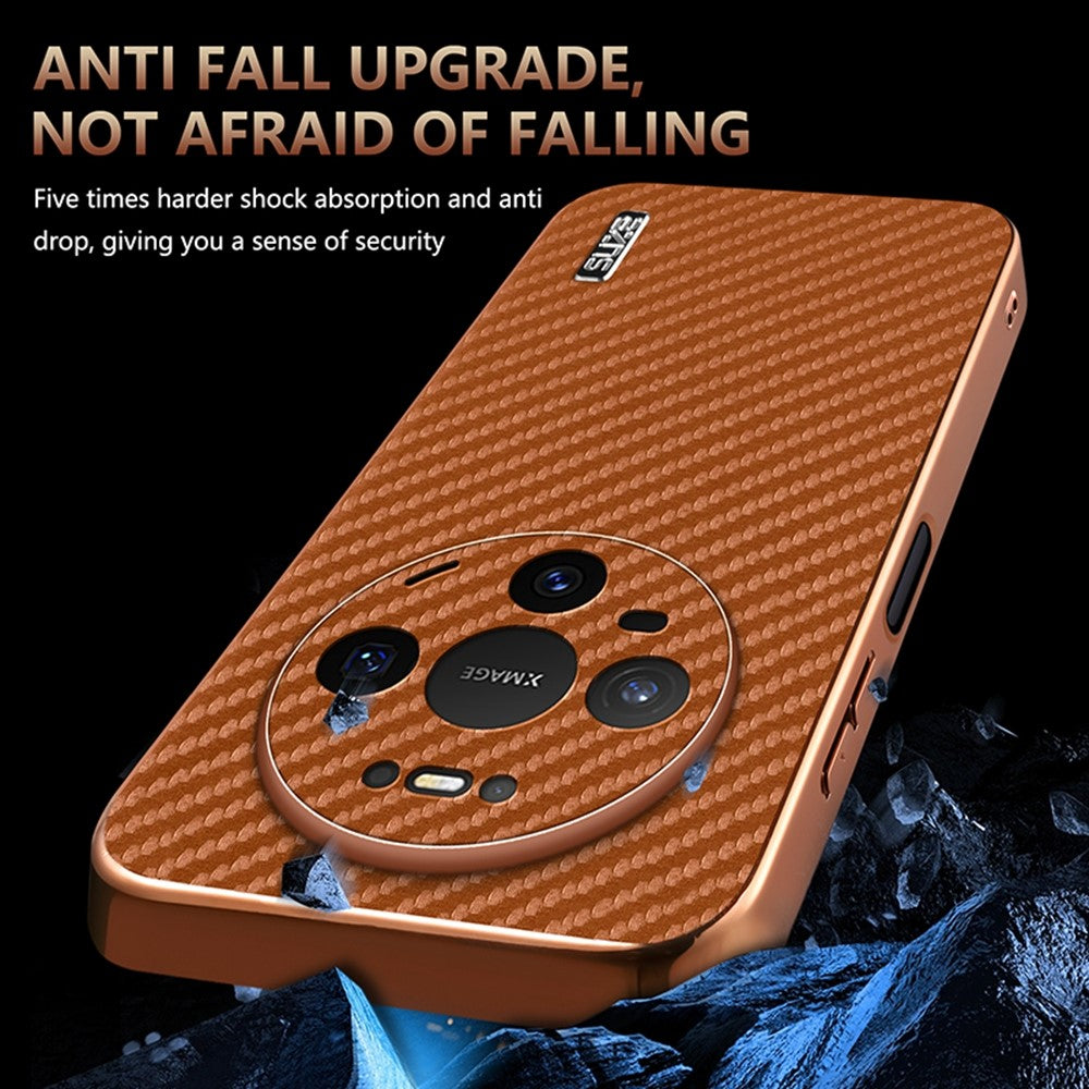 AZNS mobilskal till Huawei Mate 80 Pro / Mate 80 Galvaniserad Kolfiberstruktur PU + TPU mobilskal