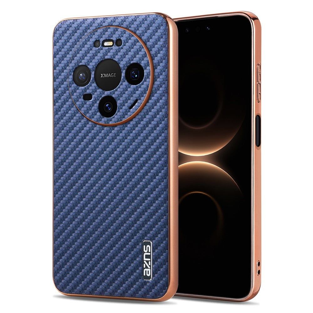AZNS mobilskal till Huawei Mate 80 Pro / Mate 80 Galvaniserad Kolfiberstruktur PU + TPU mobilskal