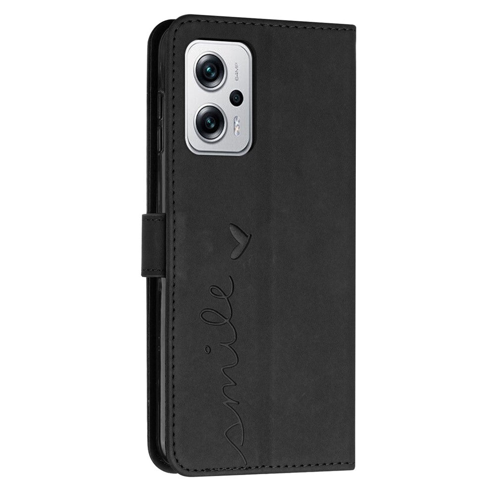 Xiaomi Redmi Note 11T Pro 5G / Note 11T Pro+ 5G / Note 12T Pro 5G / Poco X4 GT 5G / Redmi K50i 5G Plånboksfodral med tryck, PU-läder, stativ, magnetiskt mobilfodral med axelrem