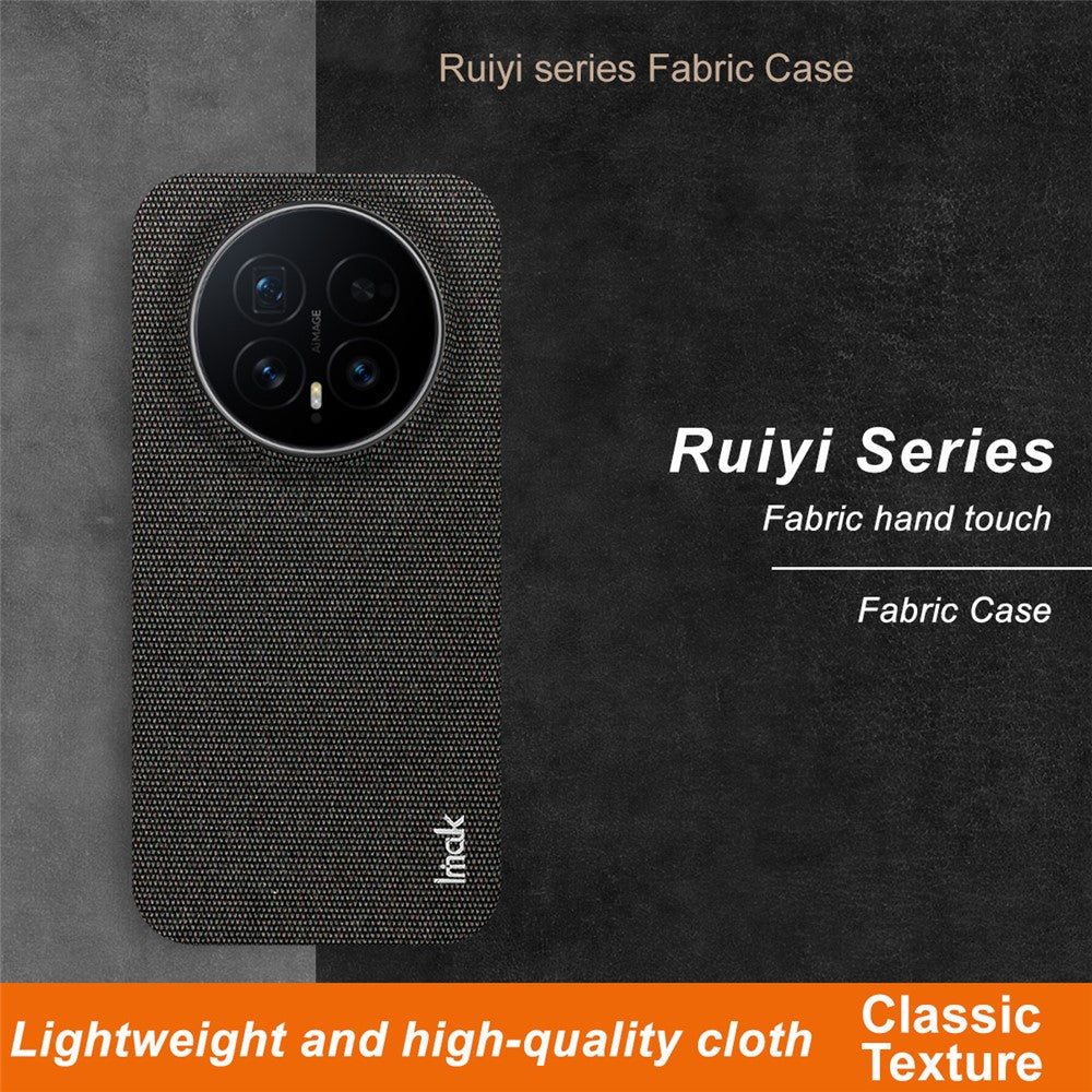 IMAK Ruiyi Series for Honor Magic8 5G Case Fabric Texture Leather + PC Phone Back Cover