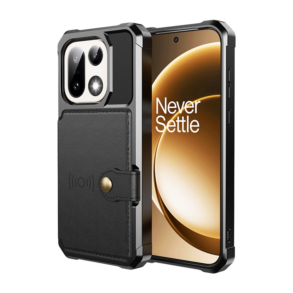 Til OnePlus 15 5G Cover med Kortholder PU Læder + TPU Telefon Bagcover