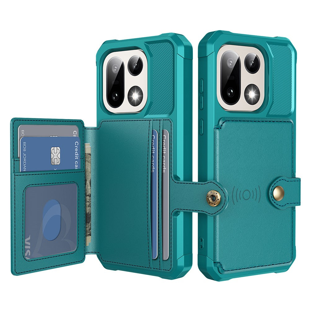 Til OnePlus 15 5G Cover med Kortholder PU Læder + TPU Telefon Bagcover