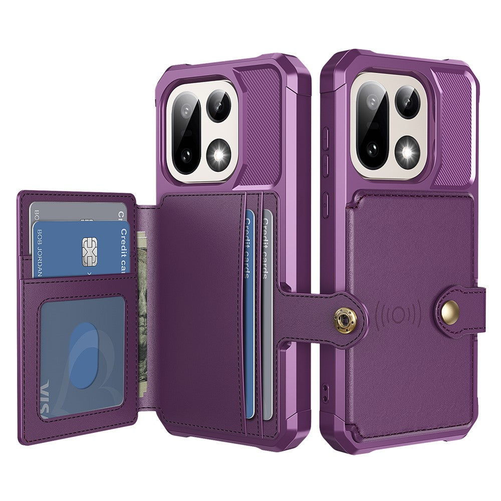 Til OnePlus 15 5G Cover med Kortholder PU Læder + TPU Telefon Bagcover