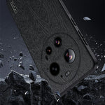 For Xiaomi 17 Ultra 5G Case Wood Texture PU Leather Coated PC TPU Phone Cover