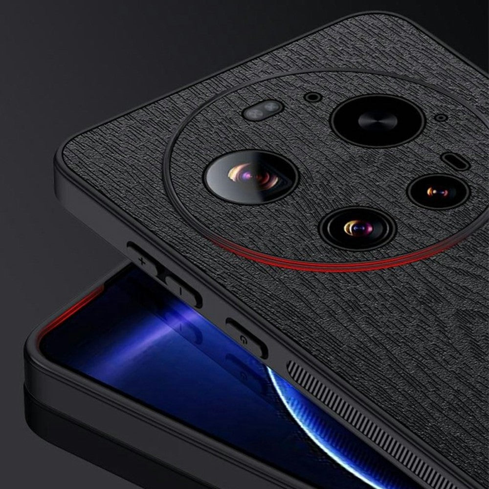 For Xiaomi 17 Ultra 5G Case Wood Texture PU Leather Coated PC TPU Phone Cover