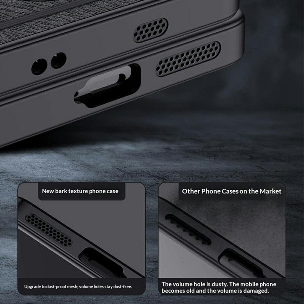 For Honor Win 5G Case Wood Texture PU Leather Coated PC TPU Phone Cover