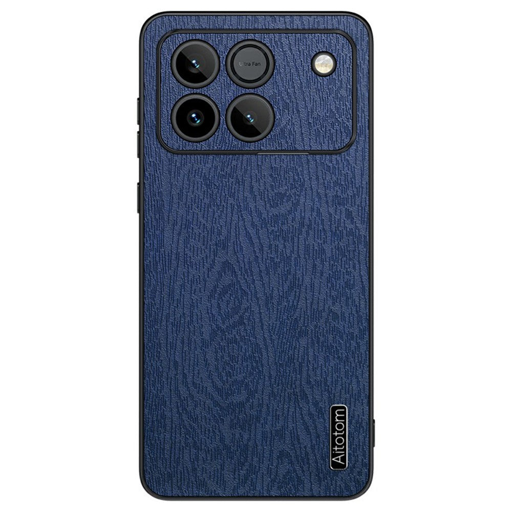 For Honor Win 5G Case Wood Texture PU Leather Coated PC TPU Phone Cover