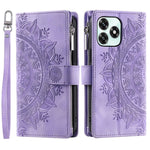 Wallet Case For Honor Play10A 4G  /  X5c Plus 4G  /  X5c 4G Mandala Flower Pattern PU Leather Phone Cover with Wrist Strap