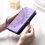 Wallet Case For Honor Play10A 4G  /  X5c Plus 4G  /  X5c 4G Mandala Flower Pattern PU Leather Phone Cover with Wrist Strap