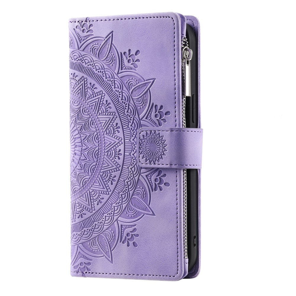 Wallet Case For Honor Play10A 4G  /  X5c Plus 4G  /  X5c 4G Mandala Flower Pattern PU Leather Phone Cover with Wrist Strap