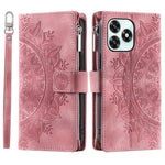 Wallet Case For Honor Play10A 4G  /  X5c Plus 4G  /  X5c 4G Mandala Flower Pattern PU Leather Phone Cover with Wrist Strap
