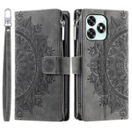 Wallet Case For Honor Play10A 4G  /  X5c Plus 4G  /  X5c 4G Mandala Flower Pattern PU Leather Phone Cover with Wrist Strap