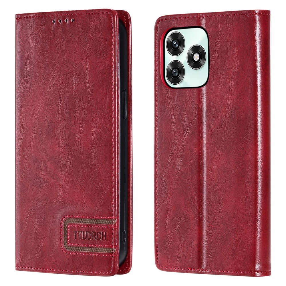 TTUDRCH Style 007 Leather Case For Honor Play10A 4G  /  X5c Plus 4G  /  X5c 4G RFID Blocking Wallet Stand Phone Cover