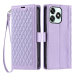 Leather Case For Honor Play10A 4G / X5c Plus 4G / X5c 4G Rhombus Texture Wallet Stand Phone Cover with Wrist Strap