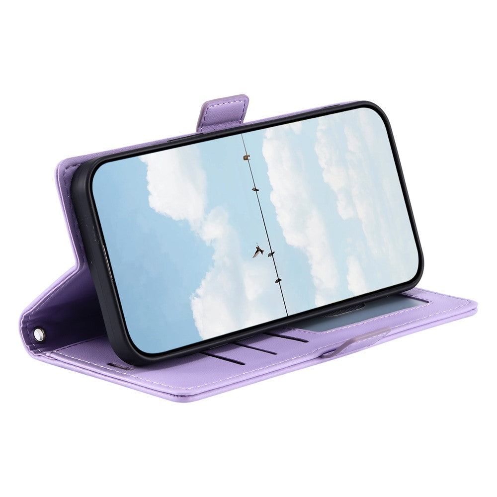Leather Case For Honor Play10A 4G / X5c Plus 4G / X5c 4G Rhombus Texture Wallet Stand Phone Cover with Wrist Strap