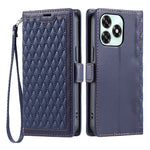 Leather Case For Honor Play10A 4G / X5c Plus 4G / X5c 4G Rhombus Texture Wallet Stand Phone Cover with Wrist Strap