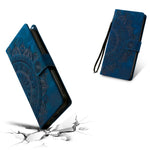 Phone Case For Honor Play10A 4G / X5c Plus 4G / X5c 4G Imprinted Totem Skin Feel Wallet Leather Phone Cover with Hand Strap