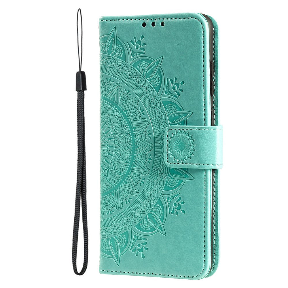 Standcover til Honor Play10A 4G / X5c Plus 4G / X5c 4G præget totem PU-læderpungtelefoncover med håndledsrem