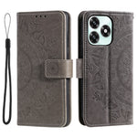 Stand Case For Honor Play10A 4G  /  X5c Plus 4G  /  X5c 4G Imprinted Totem PU Leather Wallet Phone Cover with Wrist Strap