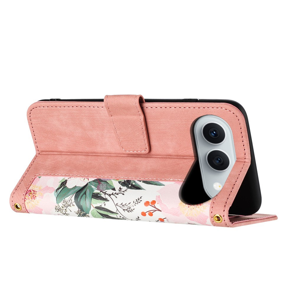 Til Honor 500 5G / 500 Pro 5G Etui i PU-læder med blomstermønster og kortholder