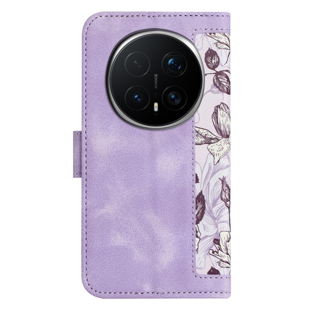 For Honor Magic8 Pro 5G Case PU Leather Floral Phone Cover with Card Slots
