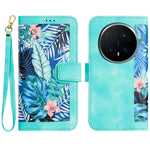 For Honor Magic8 Pro 5G Case PU Leather Floral Phone Cover with Card Slots