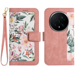 For Honor Magic8 Pro 5G Case PU Leather Floral Phone Cover with Card Slots