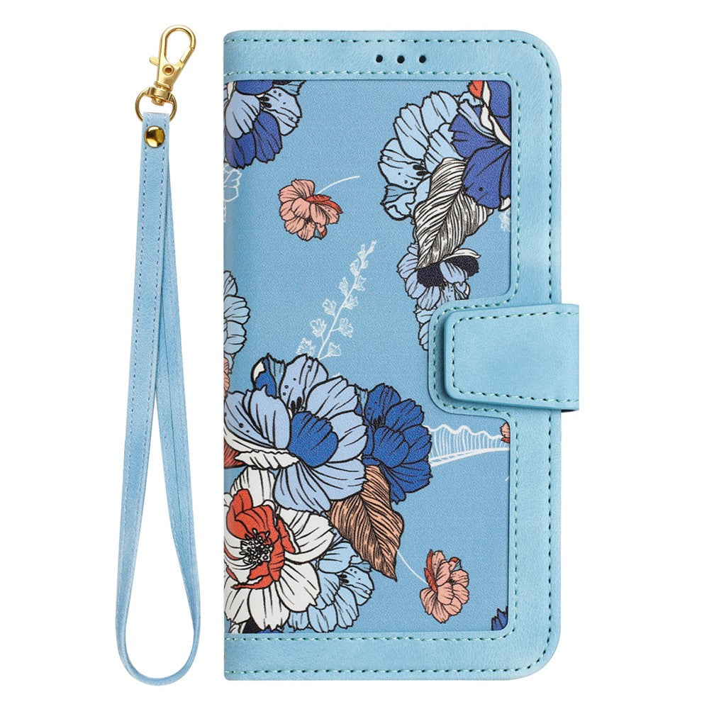 For Honor Magic8 5G Case PU Leather Floral Phone Cover with Card Slots