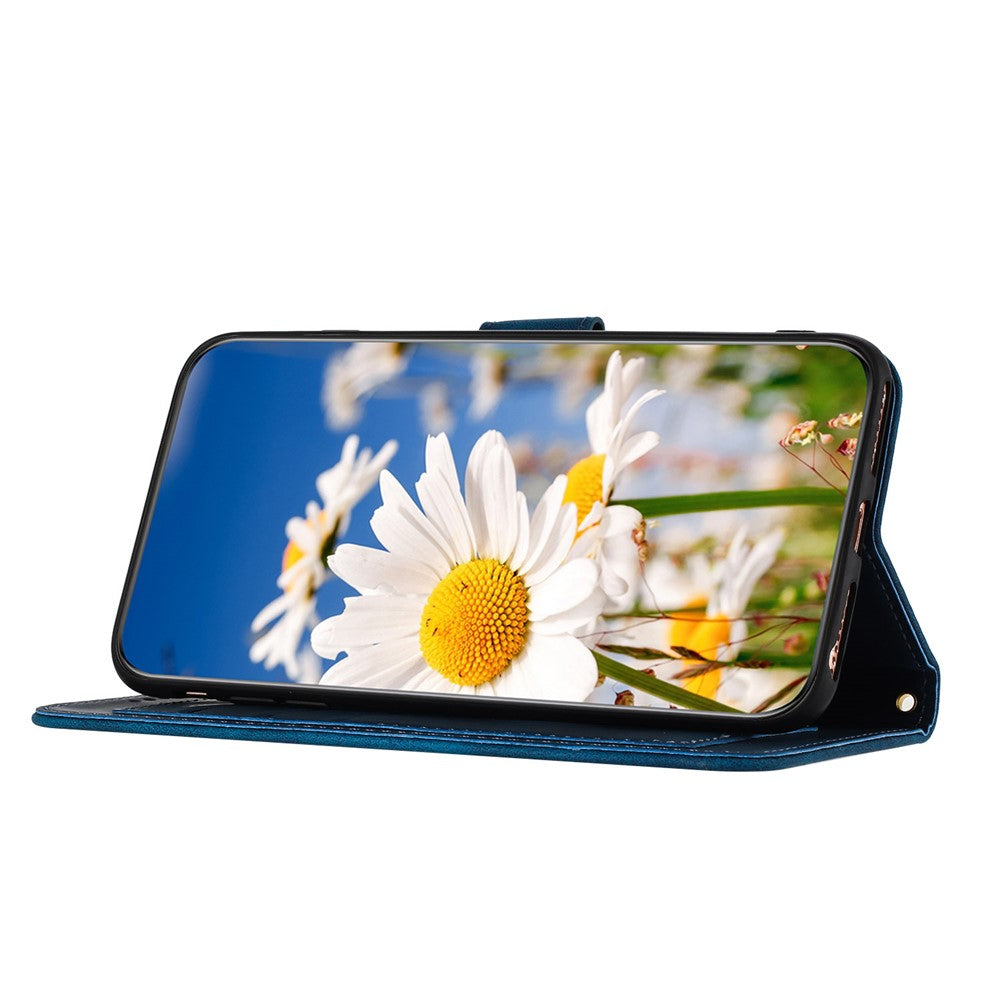 PU Leather Case for Honor Magic8 Lite 5G / X9d 5G / X70 5G Floral Phone Cover with Card Slots
