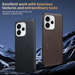 For Oppo Reno15 5G (Global) / Reno15c 5G (China) Magnetic Case Leather Coated TPU + PC Phone Cover