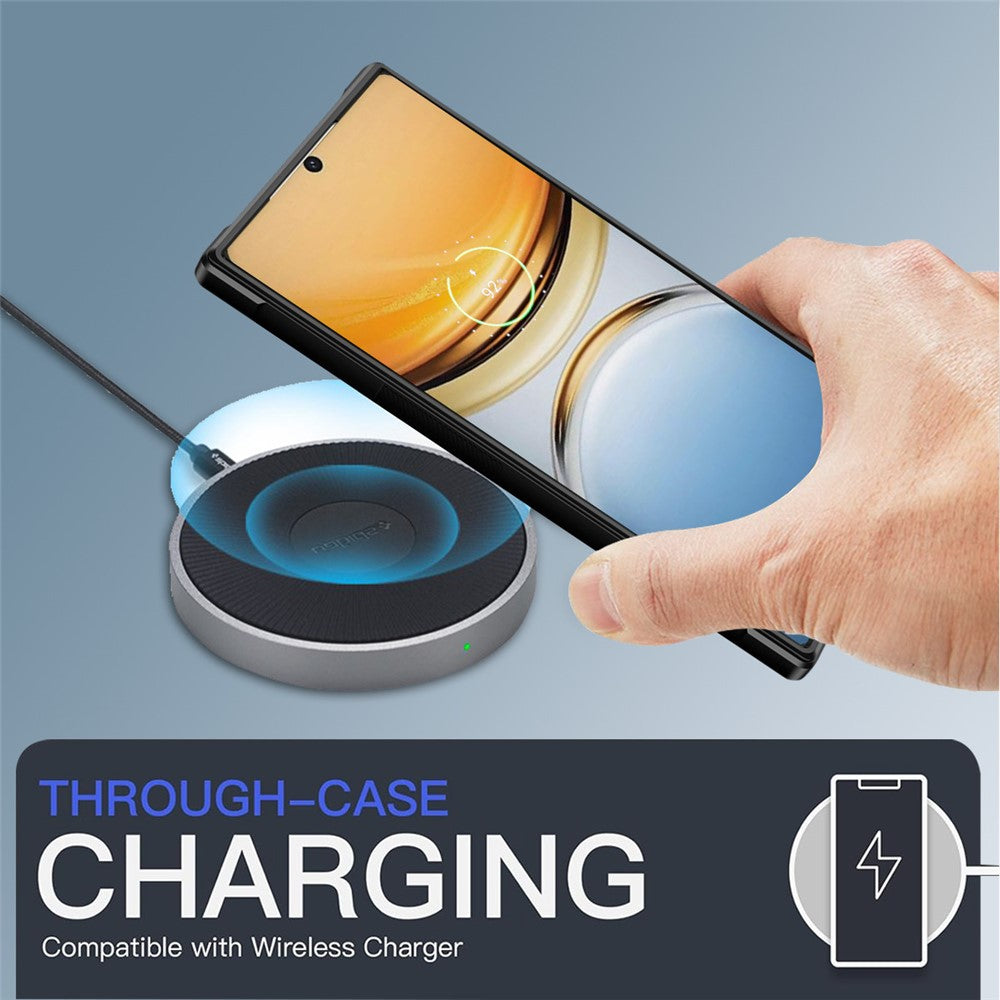For Samsung Galaxy S26 Ultra Magnetic Case Clear Back Cover with Lens Cover Kickstand