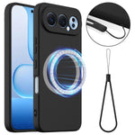 Til Honor 500 5G Magnetisk Etui Anti-Tab Flydende Silikone Telefoncover med Snor