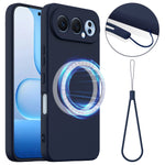 Til Honor 500 5G Magnetisk Etui Anti-Tab Flydende Silikone Telefoncover med Snor