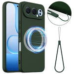 Til Honor 500 5G Magnetisk Etui Anti-Tab Flydende Silikone Telefoncover med Snor
