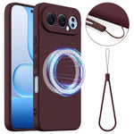 Til Honor 500 5G Magnetisk Etui Anti-Tab Flydende Silikone Telefoncover med Snor