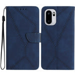 OnePlus 15R 5G-skal Skin Touch Lines Präglade PU-läder Flip-fodral