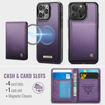 CASEME For iPhone 16 Pro Magnetic Case ME80 Series Leather PC TPU Phone Cover with Detachable Wallet
