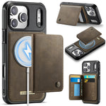 CASEME ME80 Series For iPhone 18 Pro Max / 17 Pro Max Magnetic Case RFID Blocking Leather PC TPU Phone Cover with Detachable Wallet
