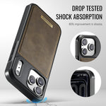 CASEME ME80 Series For iPhone 18 Pro Max / 17 Pro Max Magnetic Case RFID Blocking Leather PC TPU Phone Cover with Detachable Wallet